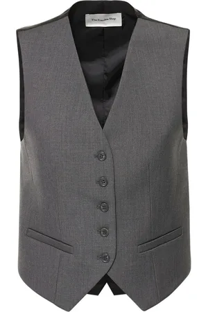 The Frankie Shop Gilet Gelso In Misto Lyocell