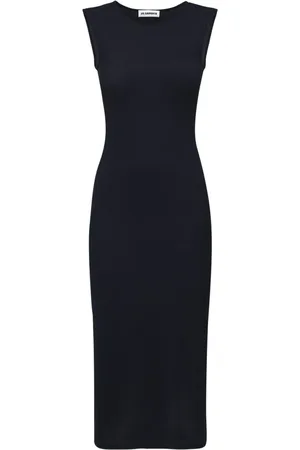 Jil Sander Vestito Midi In Jersey Stretch