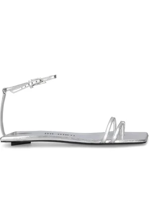 The Attico Ballerine Isla In Pelle Metallizzata 5mm