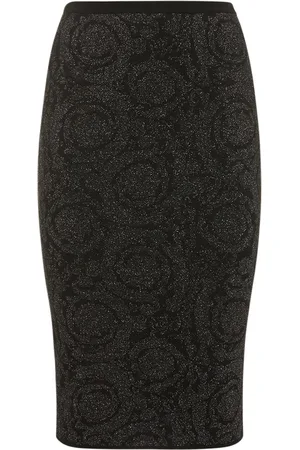 VERSACE Gonna Midi In Maglia Di Lurex
