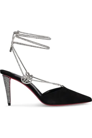 Christian Louboutin Décolleté Astrid In Camoscio / Cristalli 85mm