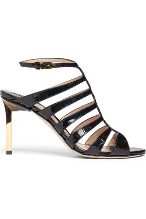 Tom Ford Sandali Carine In Pelle Stampa Coccodrillo 85mm