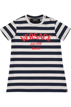 VERSACE Vestito In Jersey Di Cotone Stampato