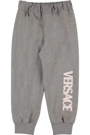 VERSACE Pantaloni In Felpa / Ricamo Logo