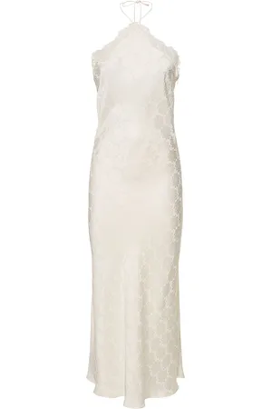 Stella McCartney Vestito Midi In Raso Jacquard