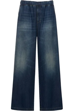VALENTINO Jeans Larghi In Denim Con Coulisse