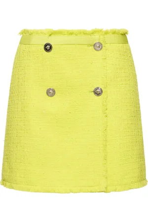 VERSACE Minigonna In Tweed Di Misto Cotone