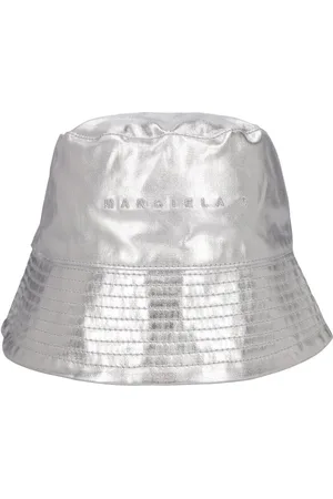 Maison Margiela Cappello Bucket In Cotone Lamé Con Logo