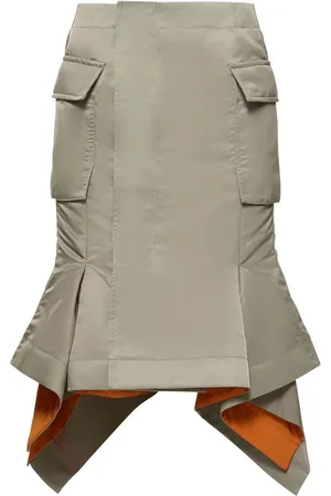 SACAI Gonna Midi Cargo In Twill Di Nylon
