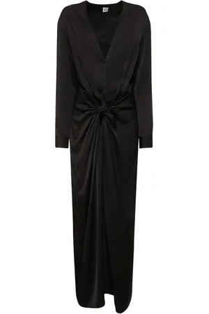 Totême Vestito In Raso Di Viscosa Con Nodo