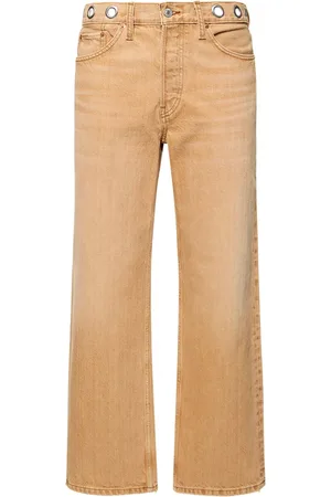 RE/DONE Jeans Dritti In Denim Con Occhielli In Metallo