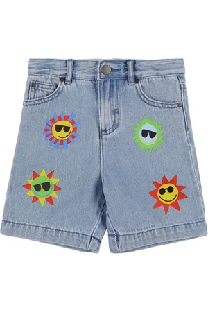 Stella McCartney Shorts In Denim Di Cotone Organico