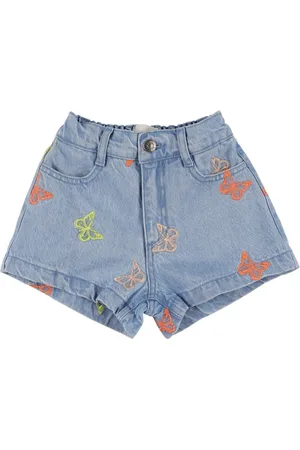The New Society Shorts In Cotone Chambray Con Ricami