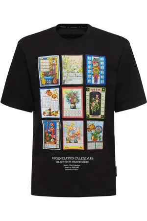 Marine Serre T-shirt In Jersey Di Cotone Organico Stampato