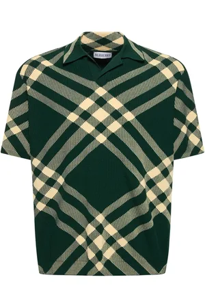 Burberry Polo In Maglia Di Lana Check