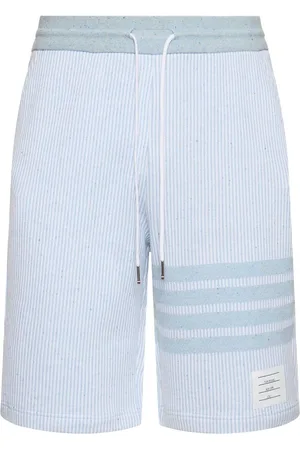 Thom Browne Shorts In Felpa Di Cotone E Seta