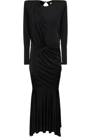 ALEXANDRE VAUTHIER Vestito In Raso Drappeggiato / Schiena Scoperta