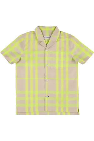 Burberry Camicia In Popeline Di Cotone Con Logo