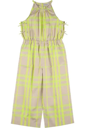 Burberry Tuta In Misto Cotone Check
