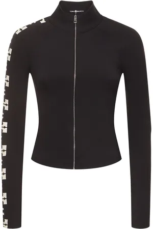 Tory Burch Crop Top In Misto Techno / Mezza Zip