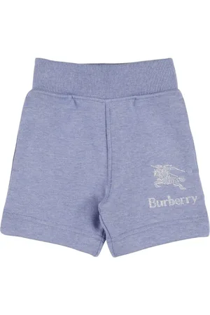 Burberry Shorts Vita Alta In Cotone Con Logo