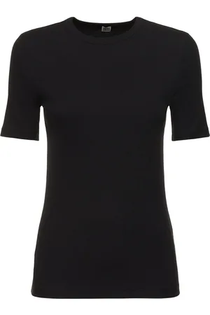 Totême T-shirt Classic In Jersey Di Cotone A Costine