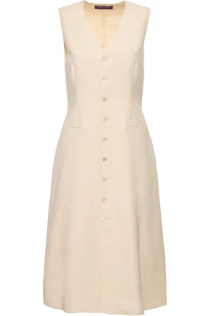 Ralph Lauren Vestito In Lino E Seta