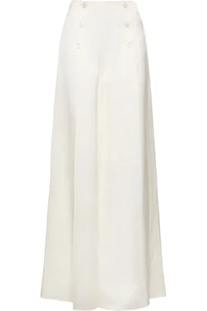 Ralph Lauren Pantaloni Larghi In Misto Lino