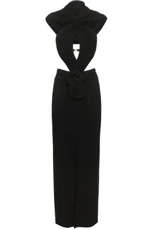 MAGDA BUTRYM Vestito Midi In Jersey Con Cutout E Cappuccio
