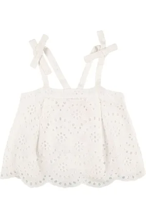 Max&Co. Top In Popeline Di Cotone Con Fiocchi