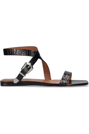 PARIS TEXAS Sandali Lauren In Pelle Stampa Cocoodrillo 10mm