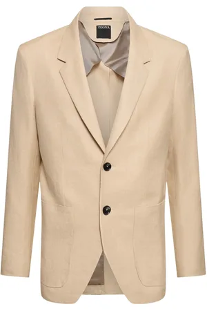 Ermenegildo Zegna Blazer Monopetto In Lino E Lana