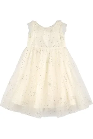 BONPOINT Vestito In Tulle Stretch E Raso Glitter