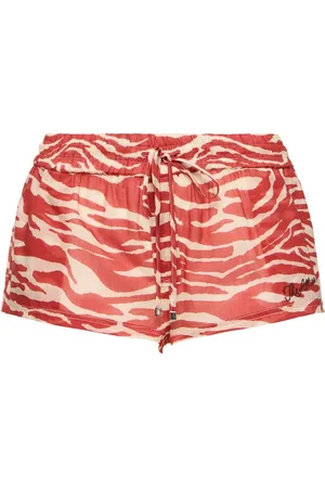 The Attico Shorts A Vita Bassa Di Mussolina Stampati