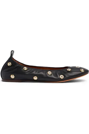Lanvin Ballerine In Pelle Con Borchie 10mm