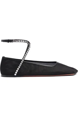 Amina Muaddi Scarpe Basse Ane In Mesh 10mm