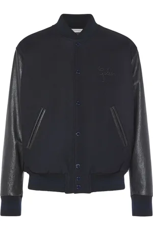Golden Goose Bomber In Misto Lana Con Maniche In Pelle