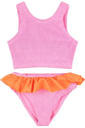Hunza G Seersucker Bikini Set W/ Ruffles