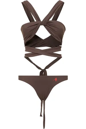 The Attico Costume Da Bagno Avvolgente In Lycra