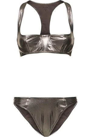The Attico Set Bikini In Lycra Metallizzata