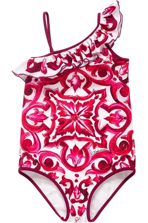 Dolce & Gabbana Costume Intero Majolica In Lycra Stampata