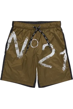 Nº21 Shorts In Cotone Bicolor Con Logo