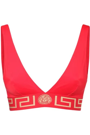 VERSACE Top Bikini A Triangolo Con Greca