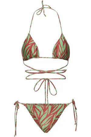Reina Olga Set Bikini A Triangolo Miami Stampato