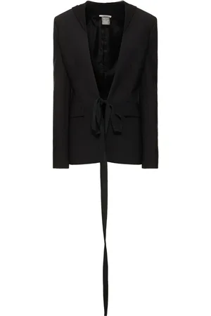 Nensi Dojaka Blazer Sartoriale In Misto Lana Con Cappuccio