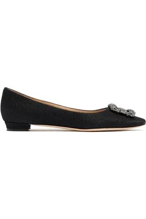 Manolo Blahnik Scarpe Basse Hangisi In Lurex 10mm