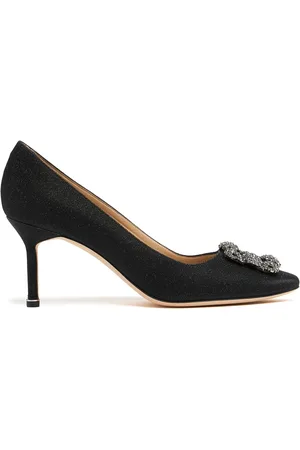 Manolo Blahnik Scarpe Basse Hangisi In Lurex 70mm
