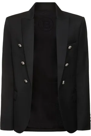 Balmain Blazer Monopetto In Lana