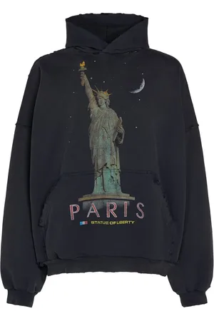 Balenciaga Felpa Paris Liberty In Cotone Con Stampa