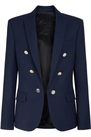 Balmain Blazer In Twill Di Lana